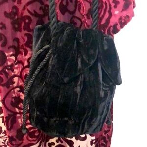 Vintage Cloak Bag Rope Shoulder Strap Crossbody Cinch Saks Fifth Avenue RARE!